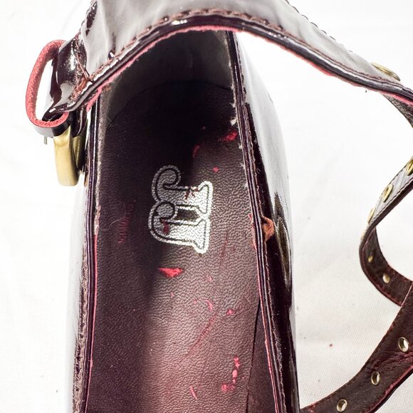 VINTAGE STYLE WEDGE HEEL WITH ANKLE STRAP HIGH HEEL SIZE 36 - Picture 3 of 8